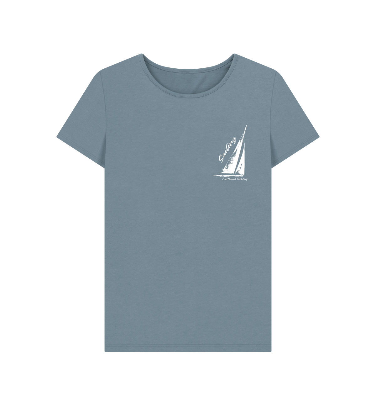 Stone Blue Printed T-shirt Front