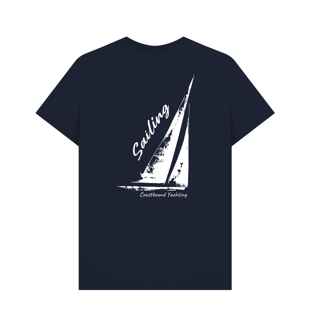 Navy Blue Printed T-shirt Back