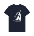 Navy Blue Printed T-shirt Back