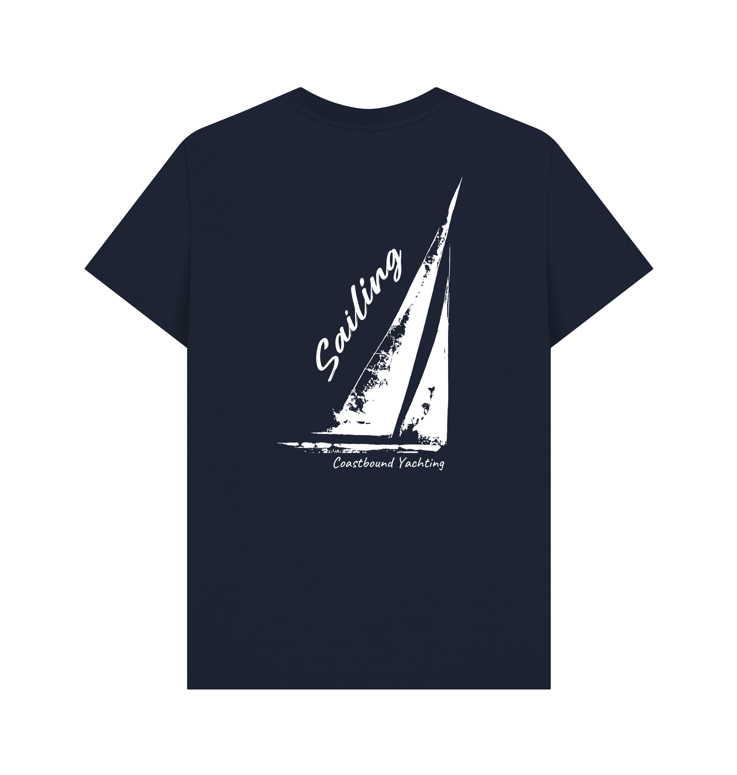 Navy Blue Printed T-shirt Back