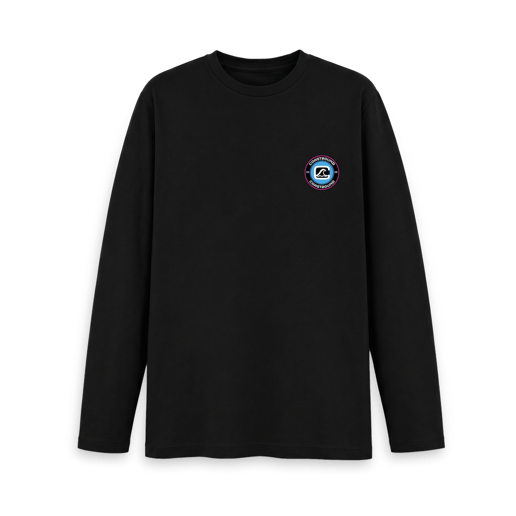Black Printed Long Sleeve T Shirt Front