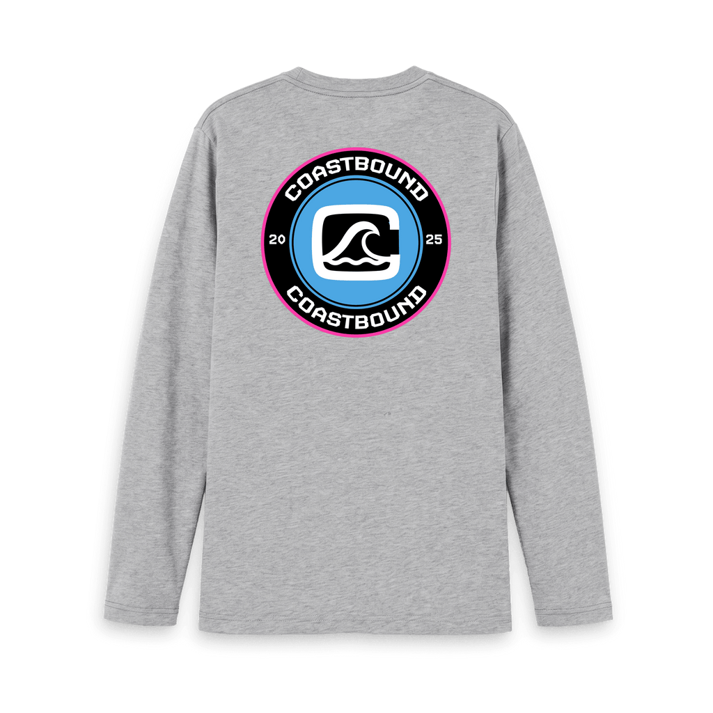 Athletic Grey Printed Long Sleeve T Shirt Back