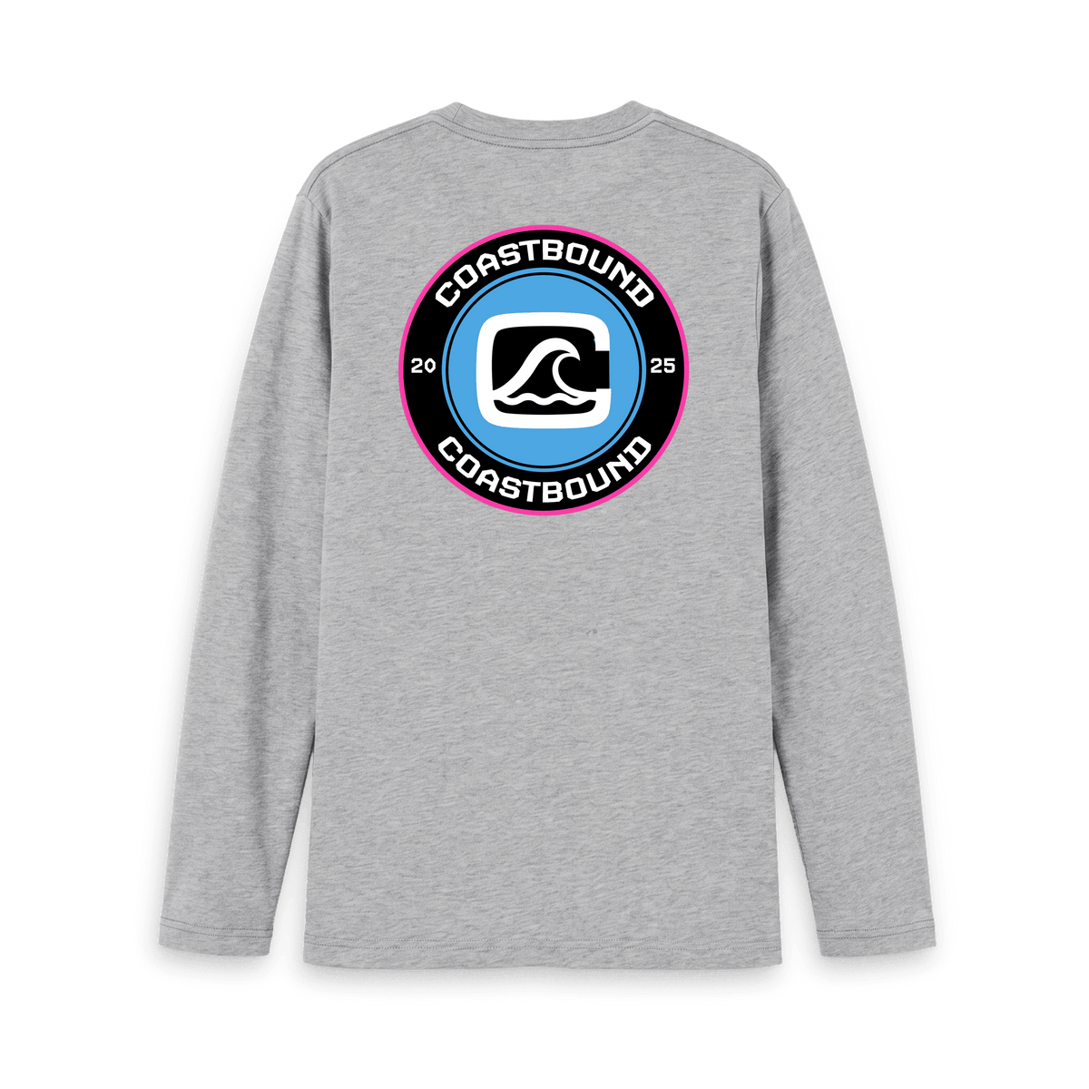 Athletic Grey Printed Long Sleeve T Shirt Back