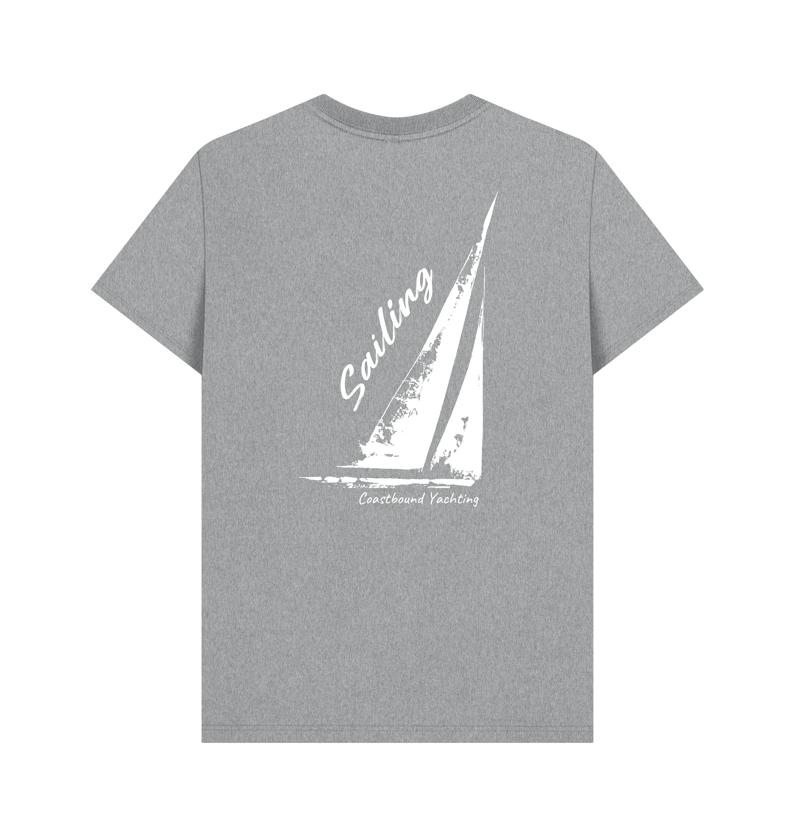Athletic Grey Printed T-shirt Back
