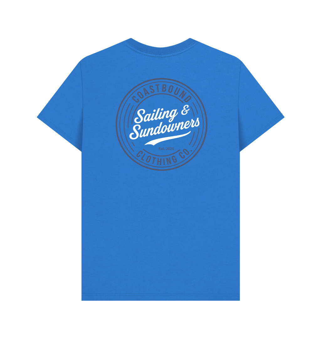 Bright Blue Printed T-shirt Back