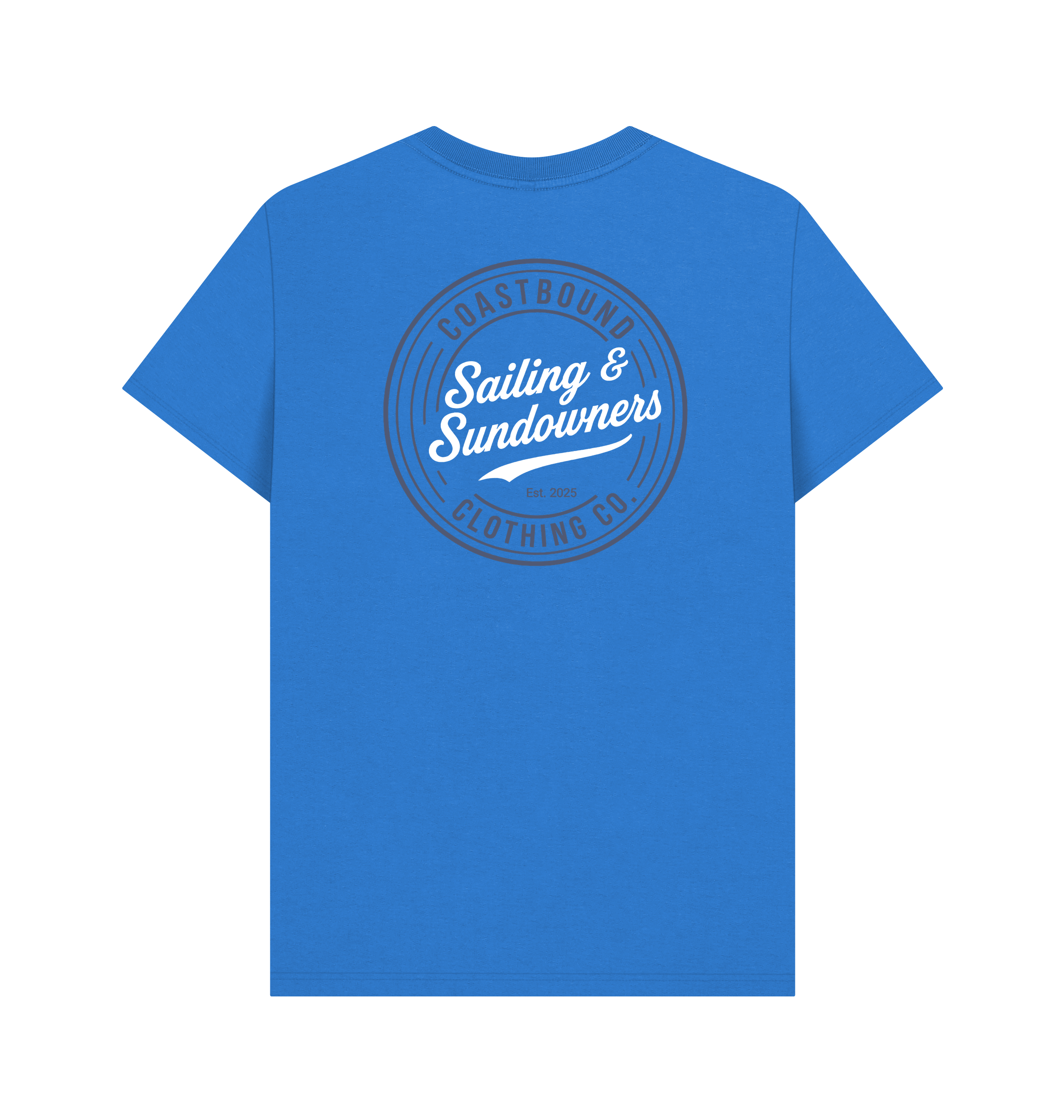 Bright Blue Printed T-shirt Back