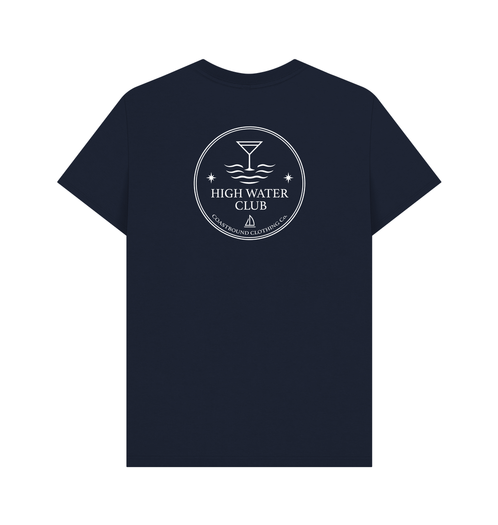 Navy Blue Printed T-shirt Back