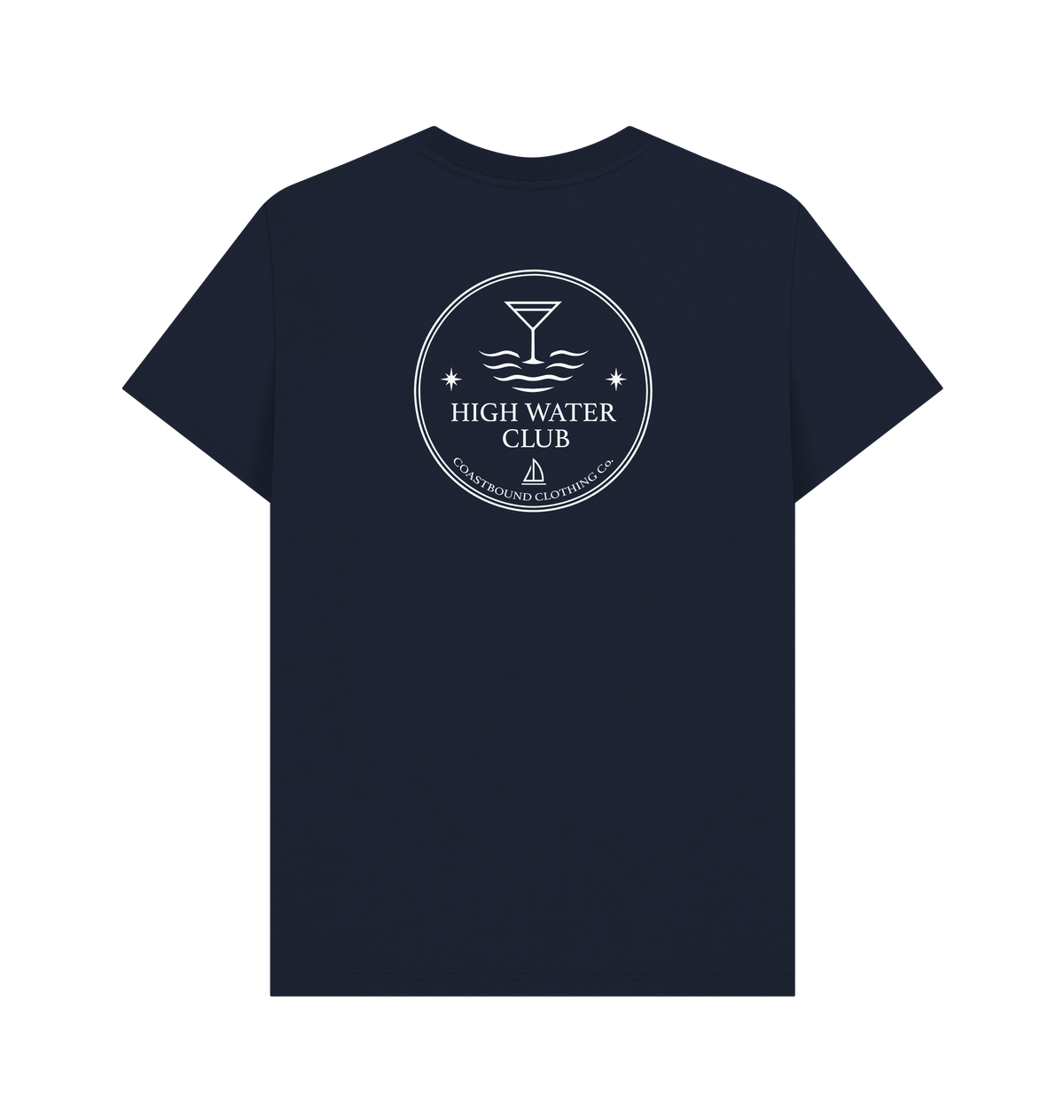 Navy Blue Printed T-shirt Back