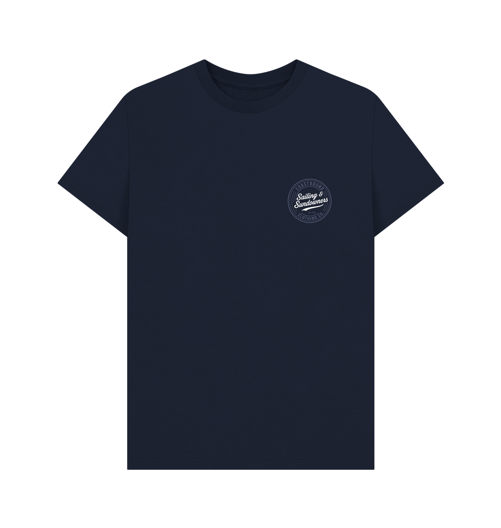 Navy Blue Printed T-shirt Front