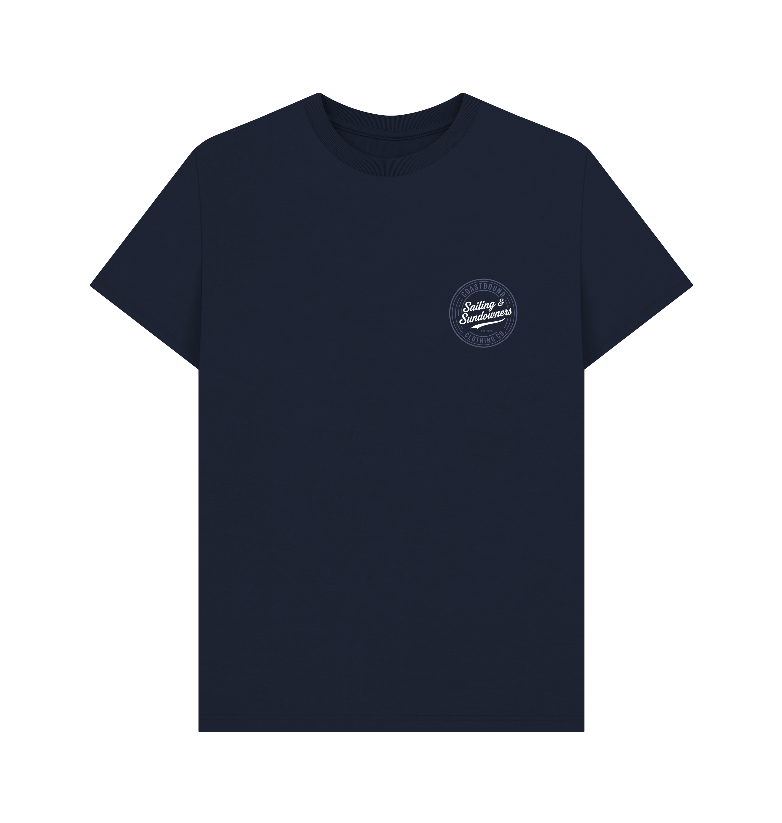 Navy Blue Printed T-shirt Front