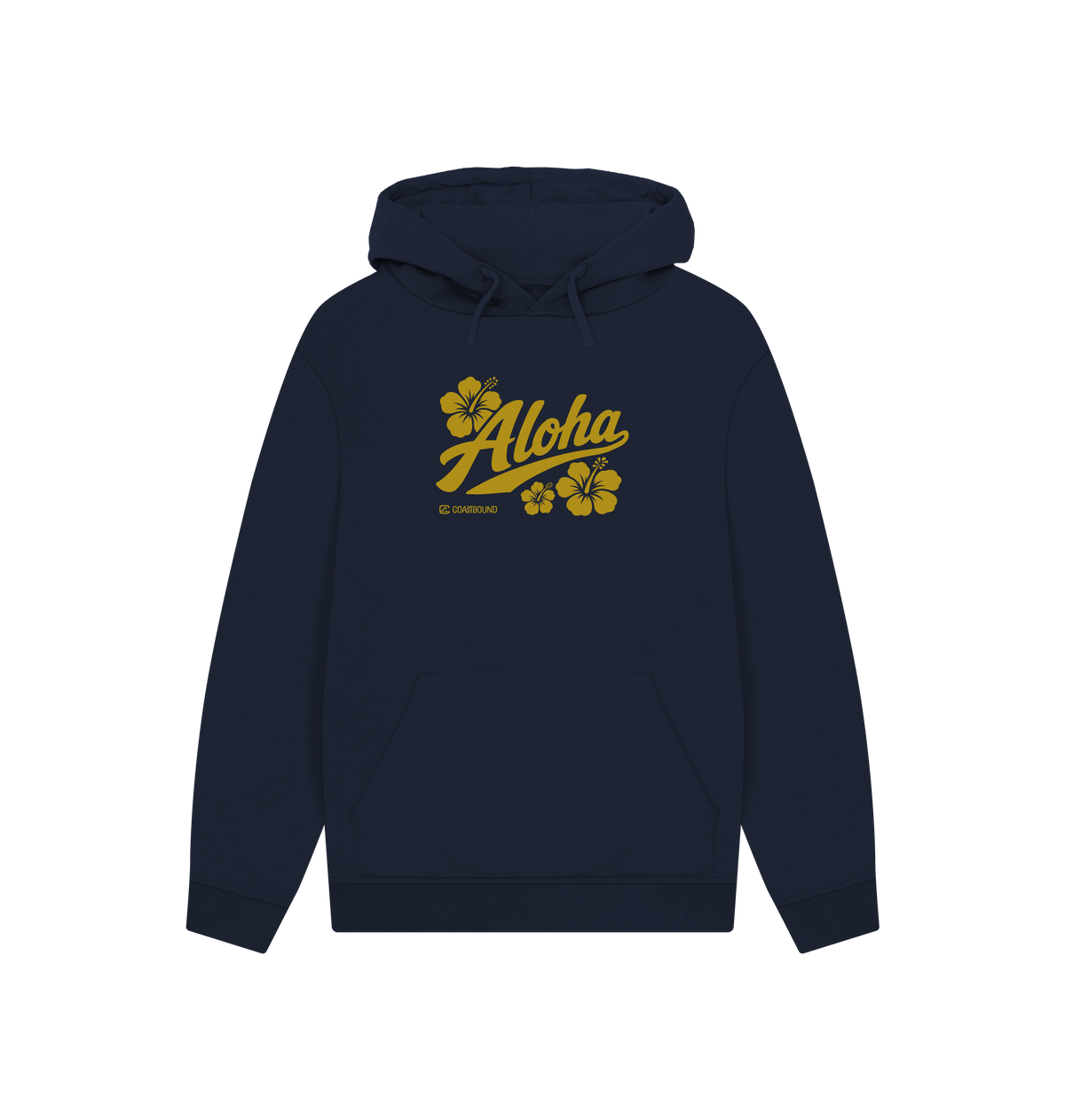 Navy Printed Hoody Front