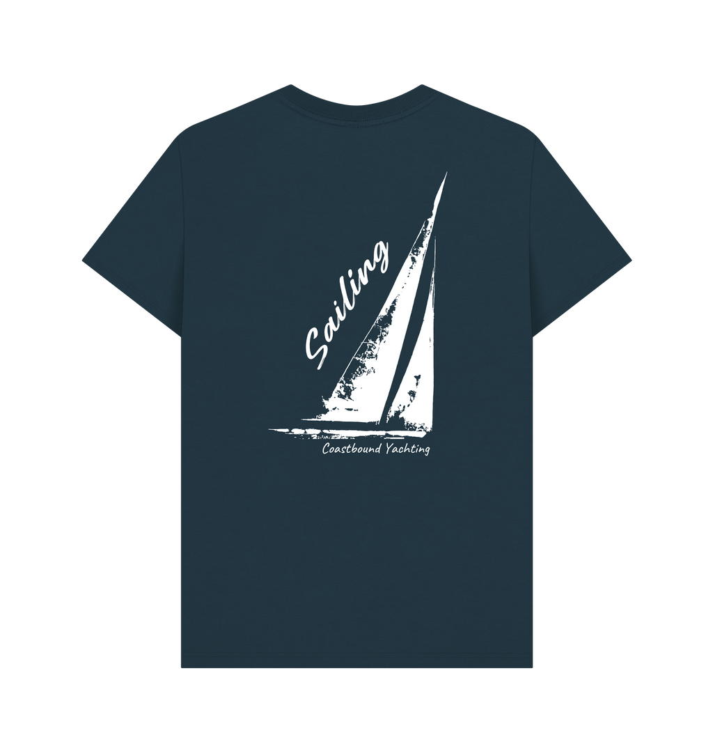 Denim Blue Printed T-shirt Back
