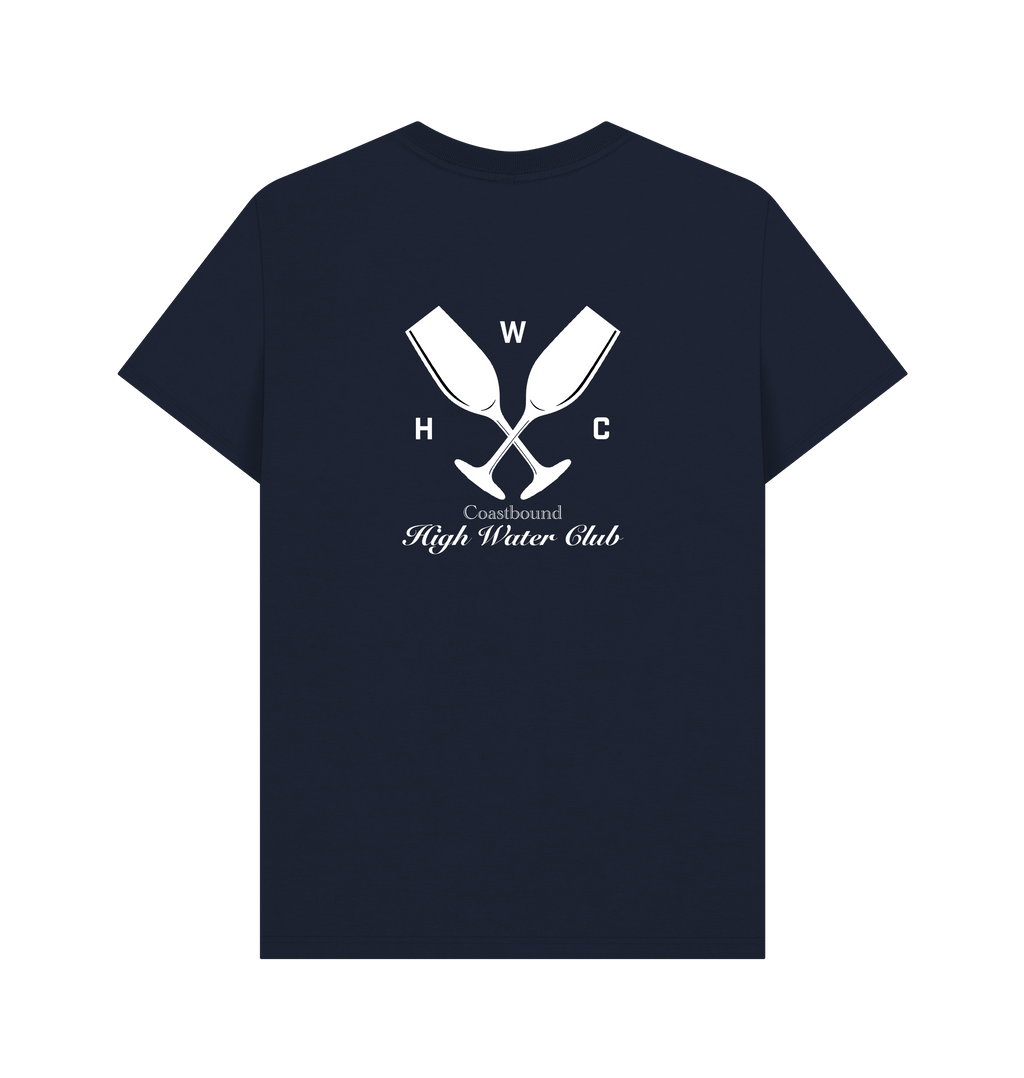 Navy Blue Printed T-shirt Back