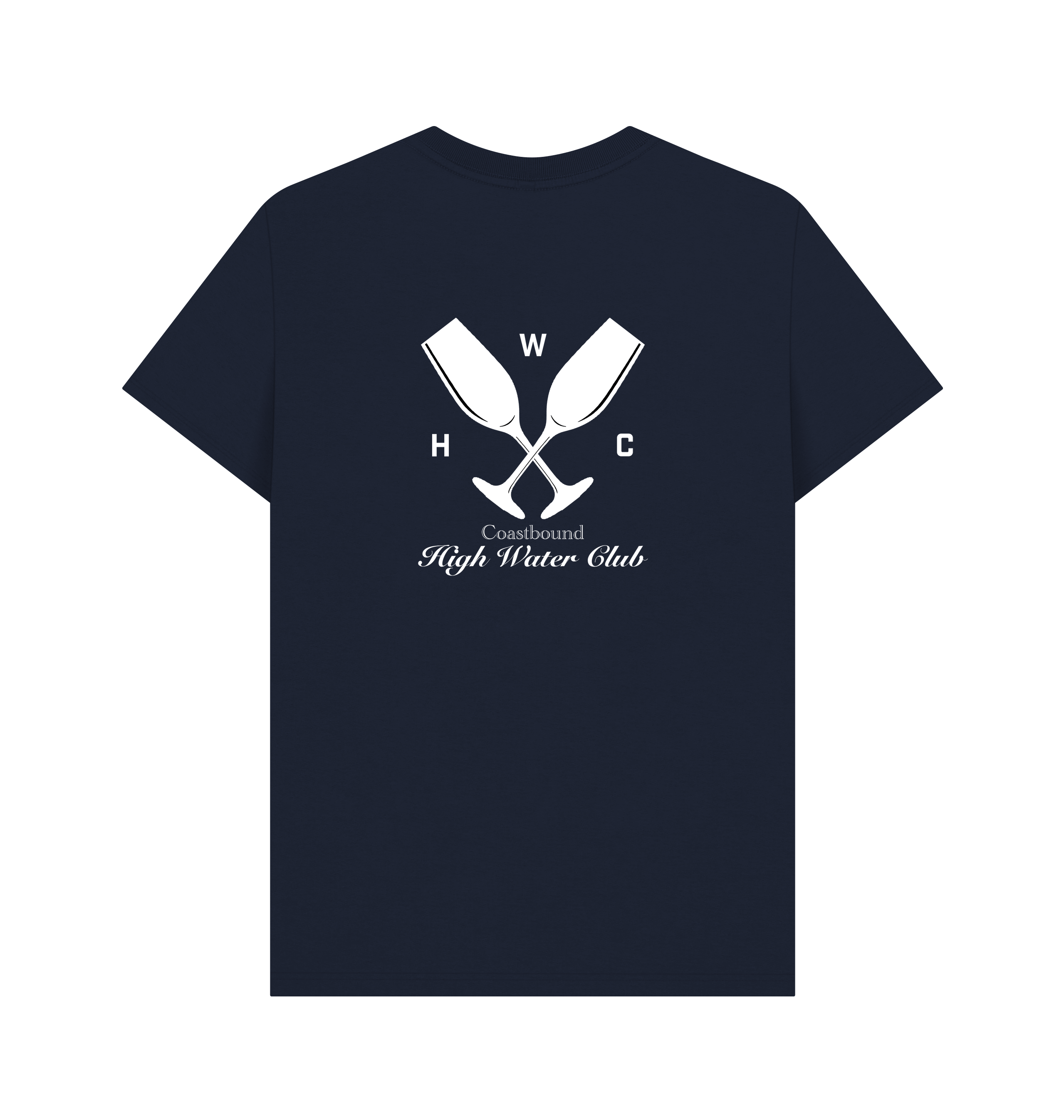 Navy Blue Printed T-shirt Back