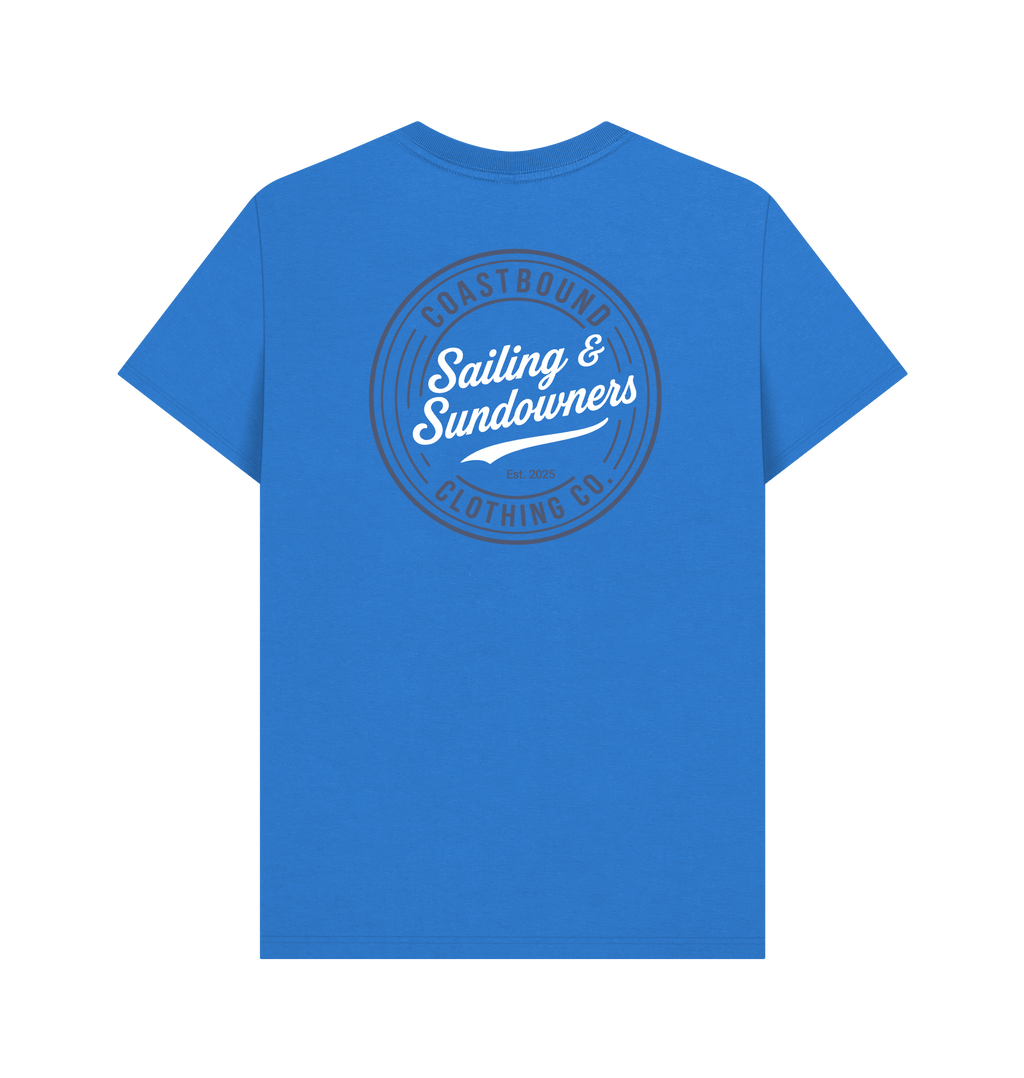 Bright Blue Printed T-shirt Back