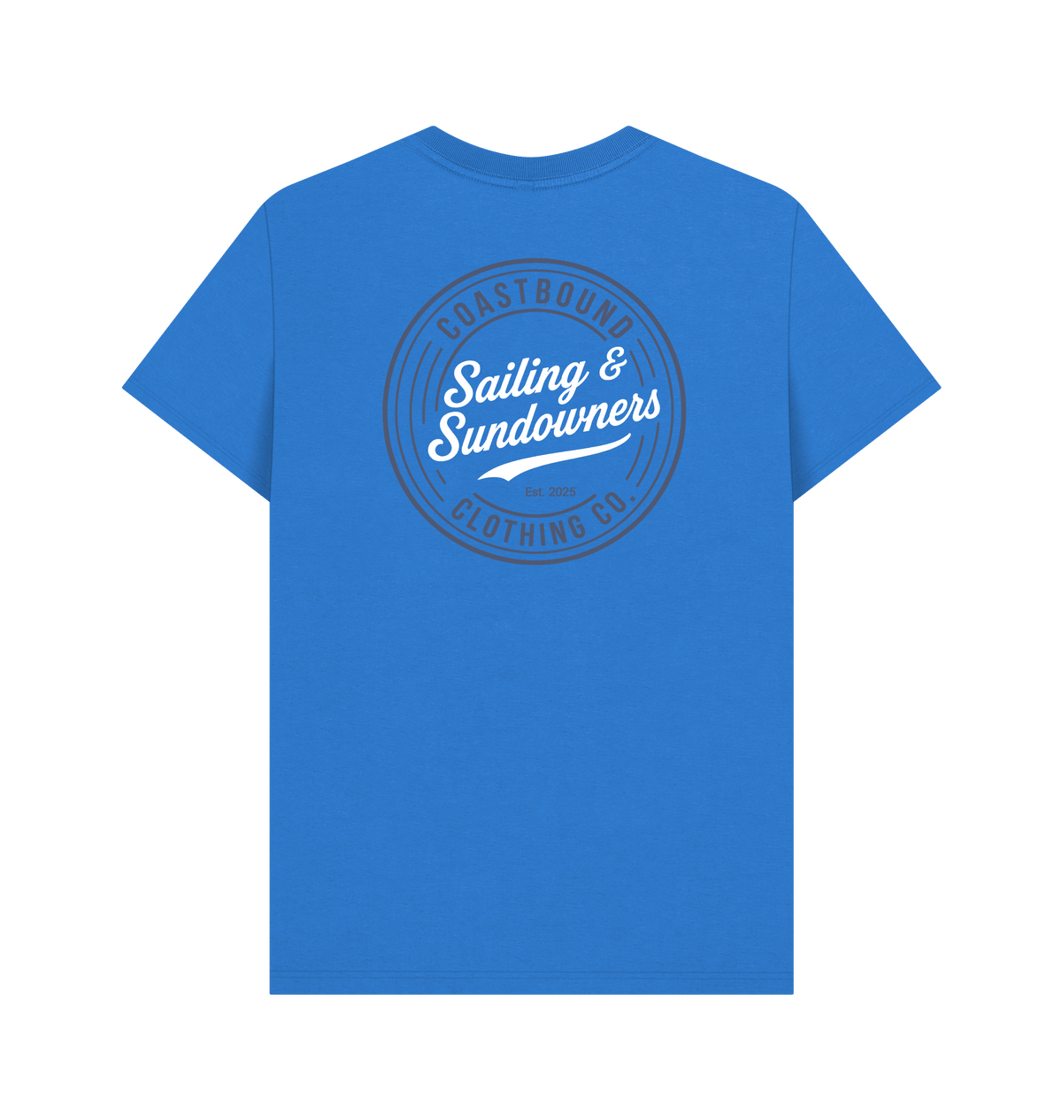 Bright Blue Printed T-shirt Back