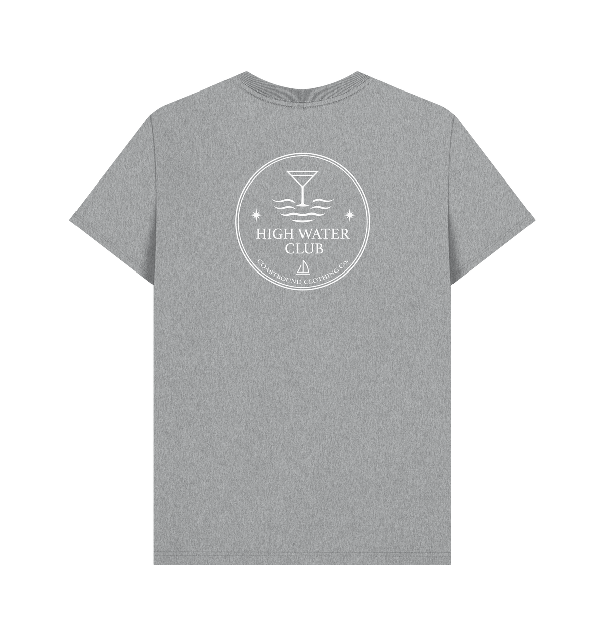 Athletic Grey Printed T-shirt Back