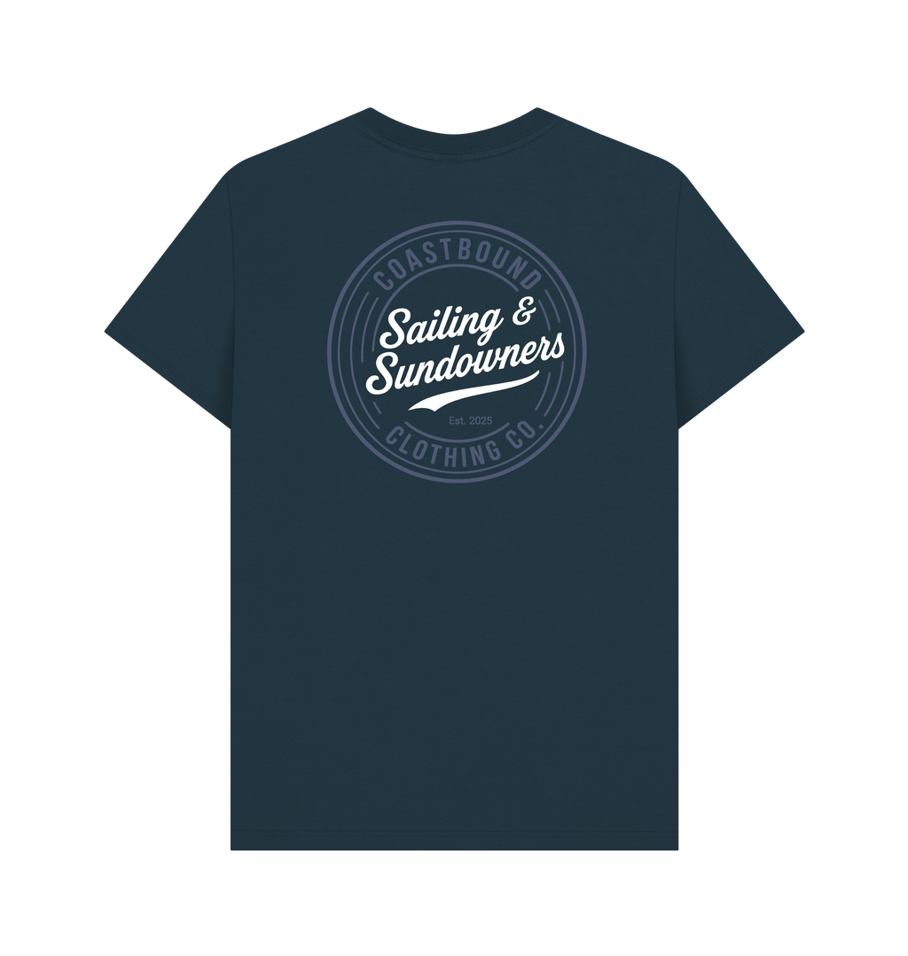 Denim Blue Printed T-shirt Back