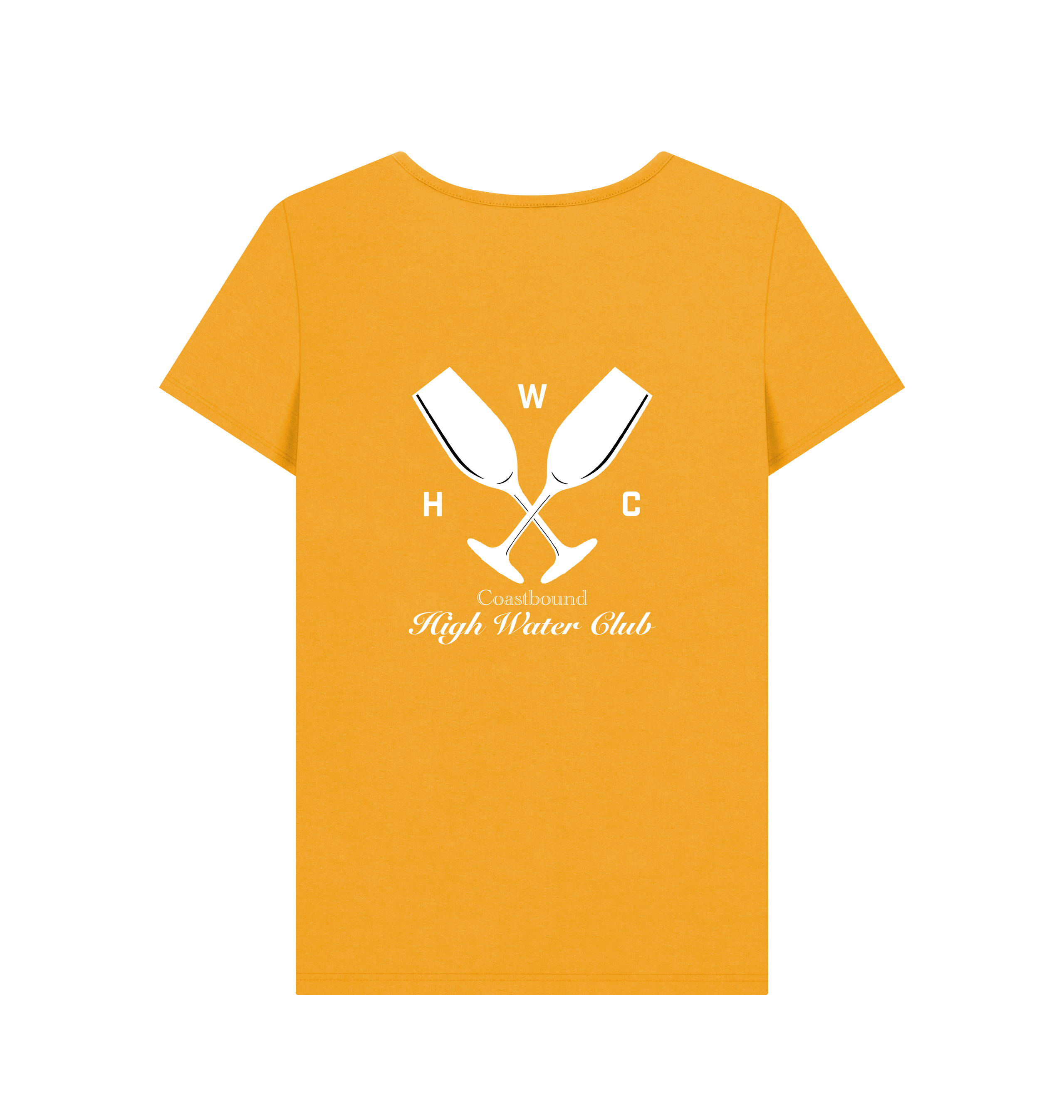 Mustard Printed T-shirt Back