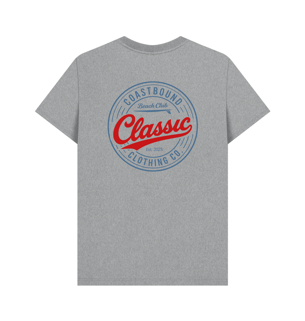 Athletic Grey Printed T-shirt Back