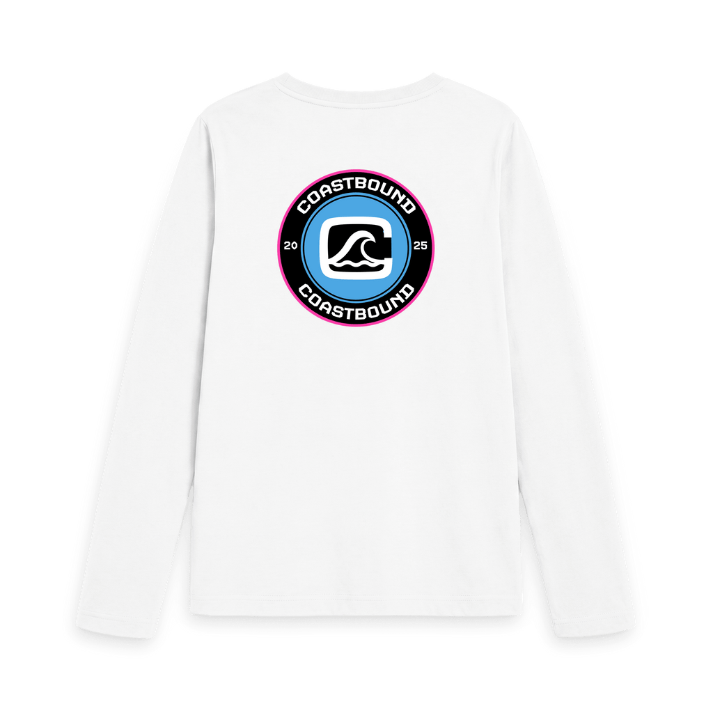 White Printed Long Sleeve T Shirt Back