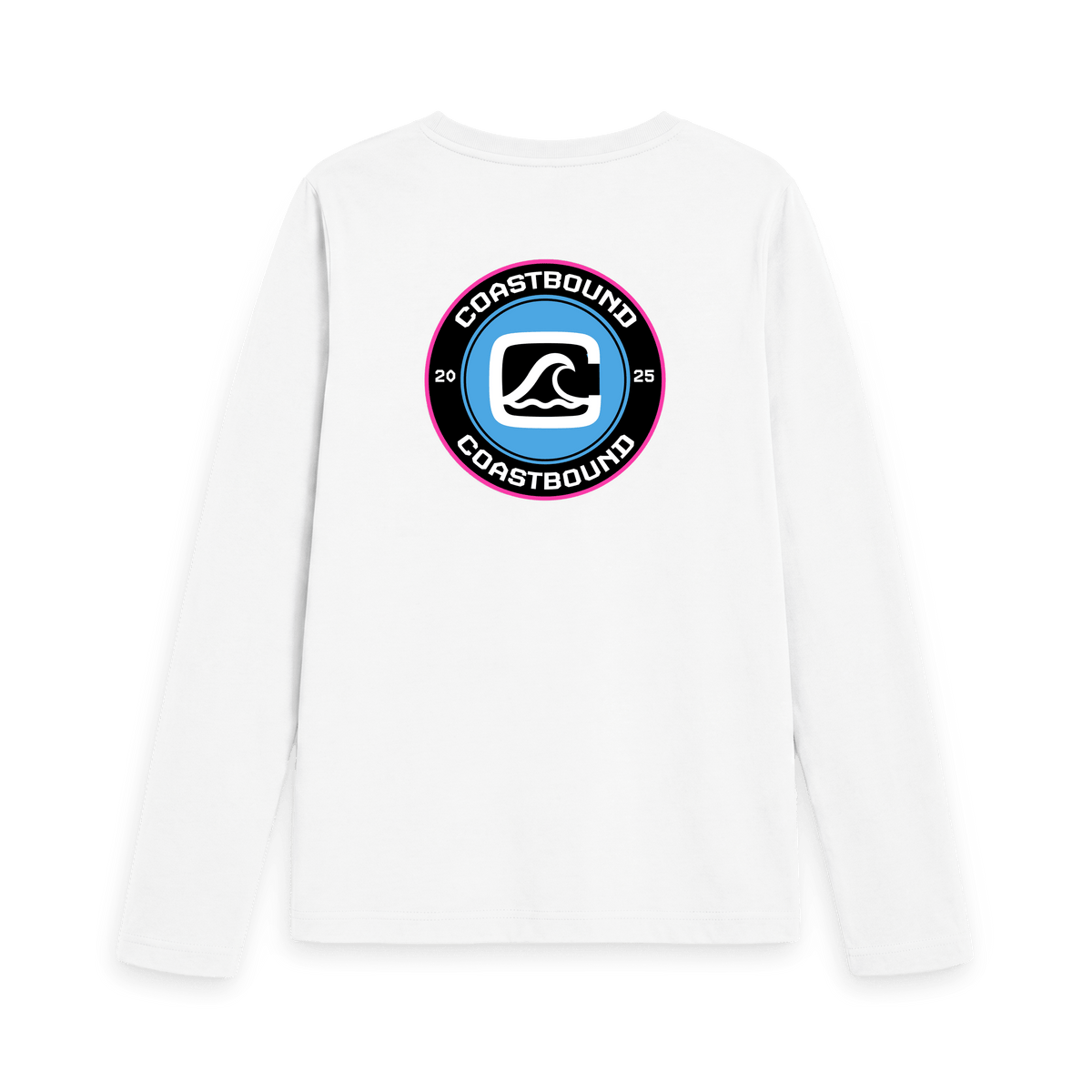 White Printed Long Sleeve T Shirt Back
