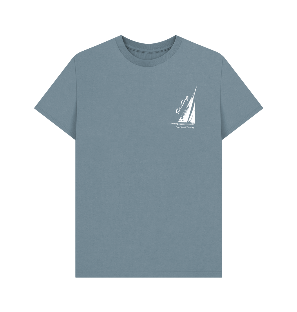Stone Blue Printed T-shirt Front