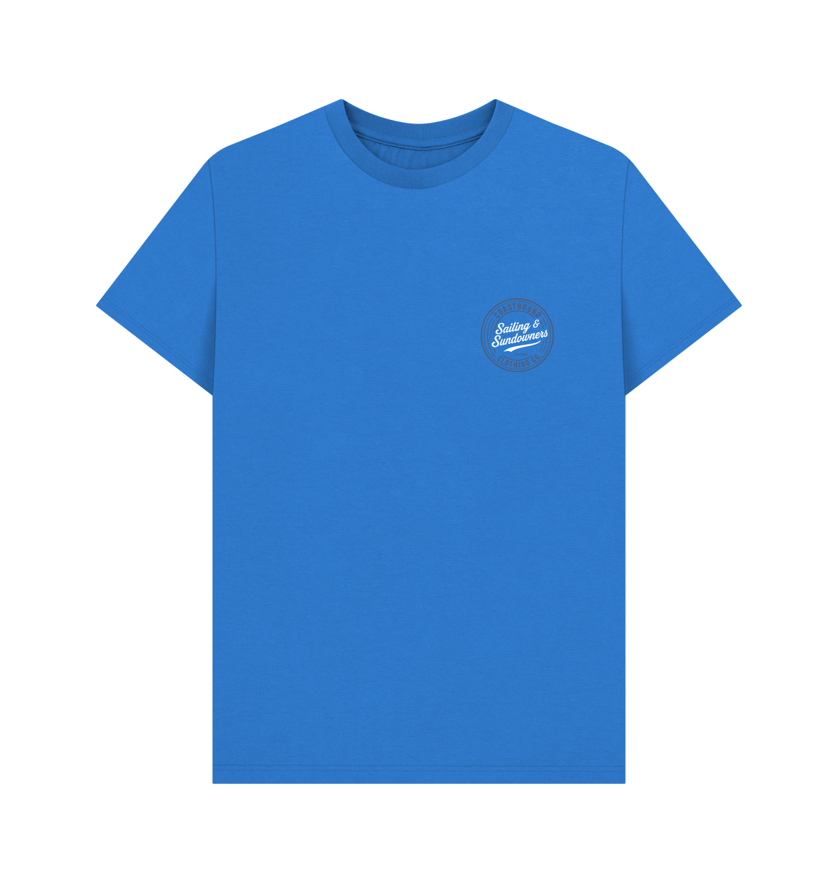 Bright Blue Printed T-shirt Front