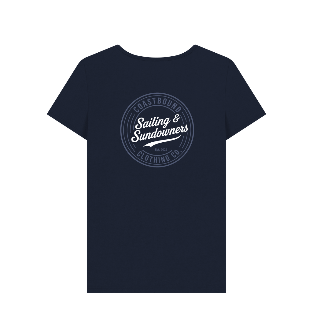 Navy Blue Printed T-shirt Back