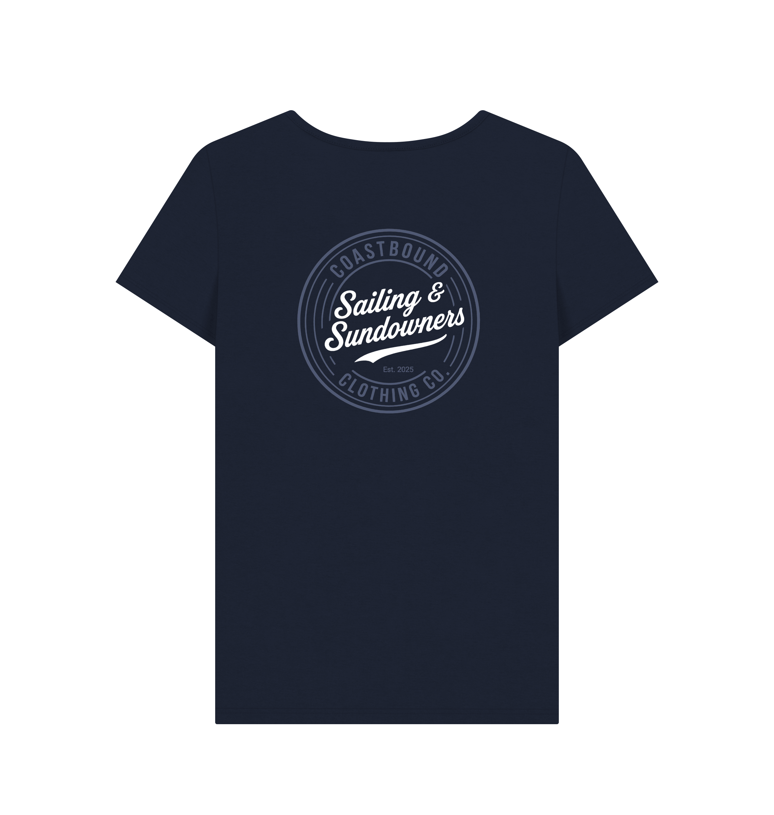 Navy Blue Printed T-shirt Back