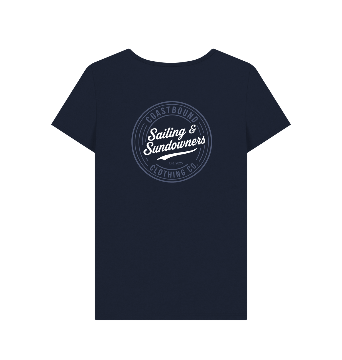 Navy Blue Printed T-shirt Back