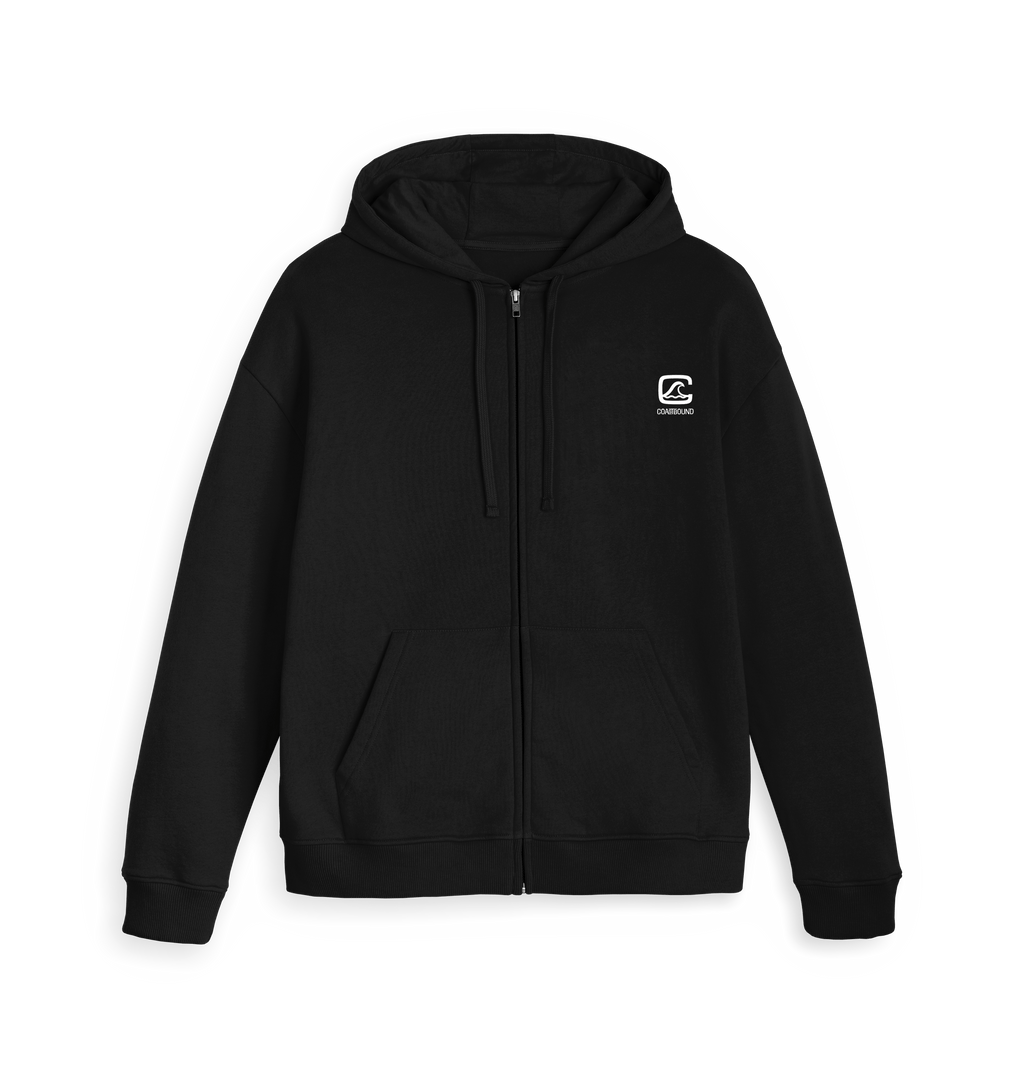 Black Zip hoody Front