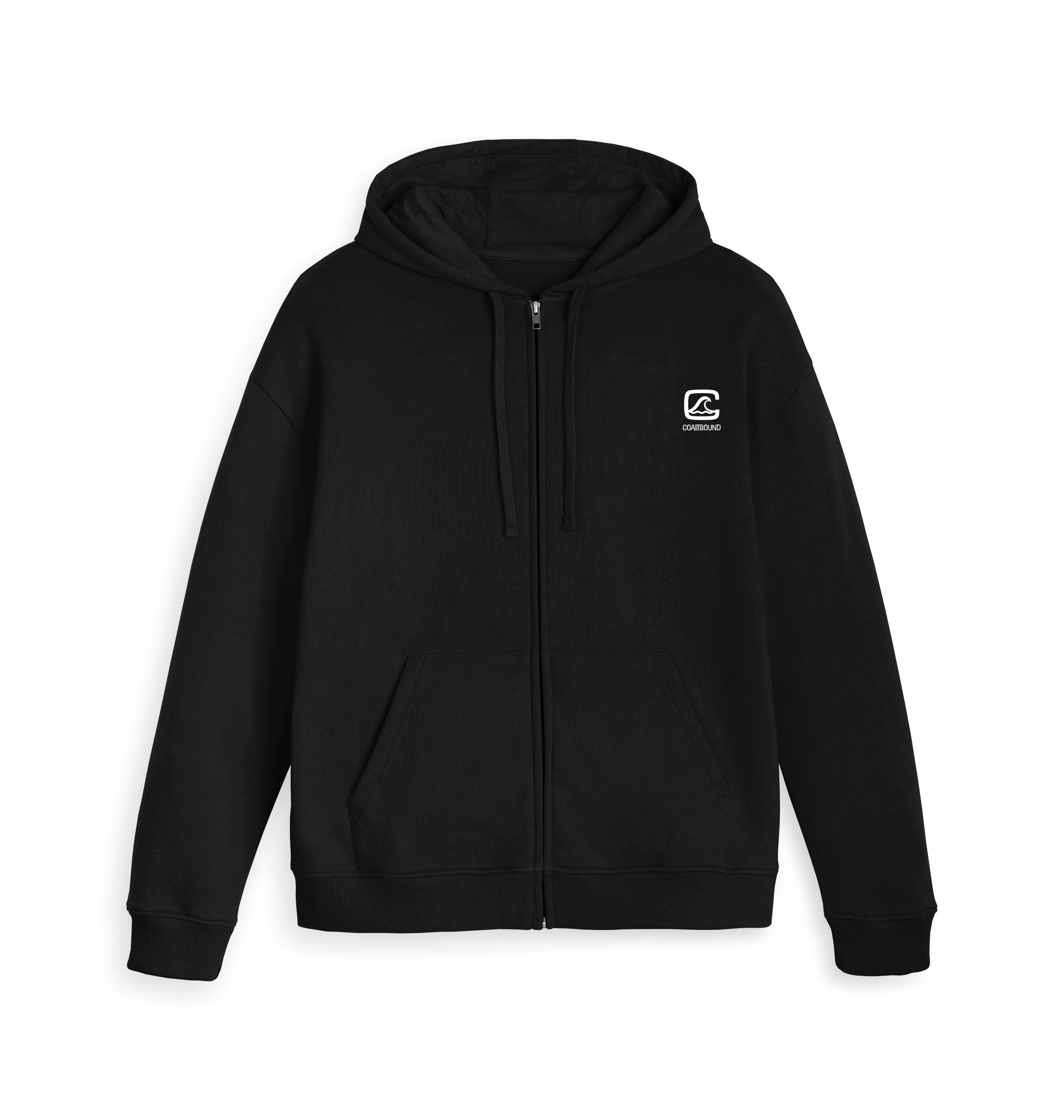 Black Zip hoody Front