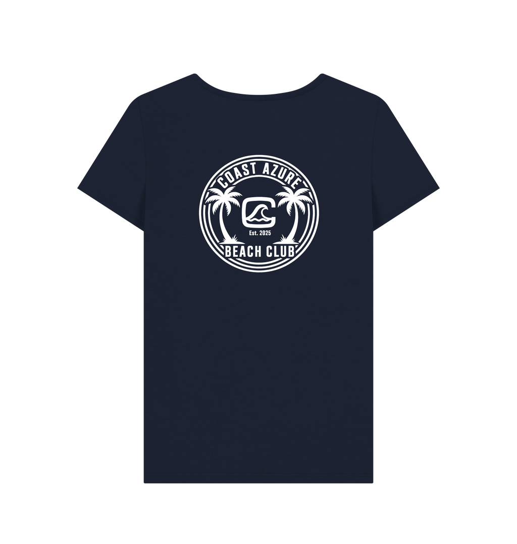 Navy Blue Printed T-shirt Back