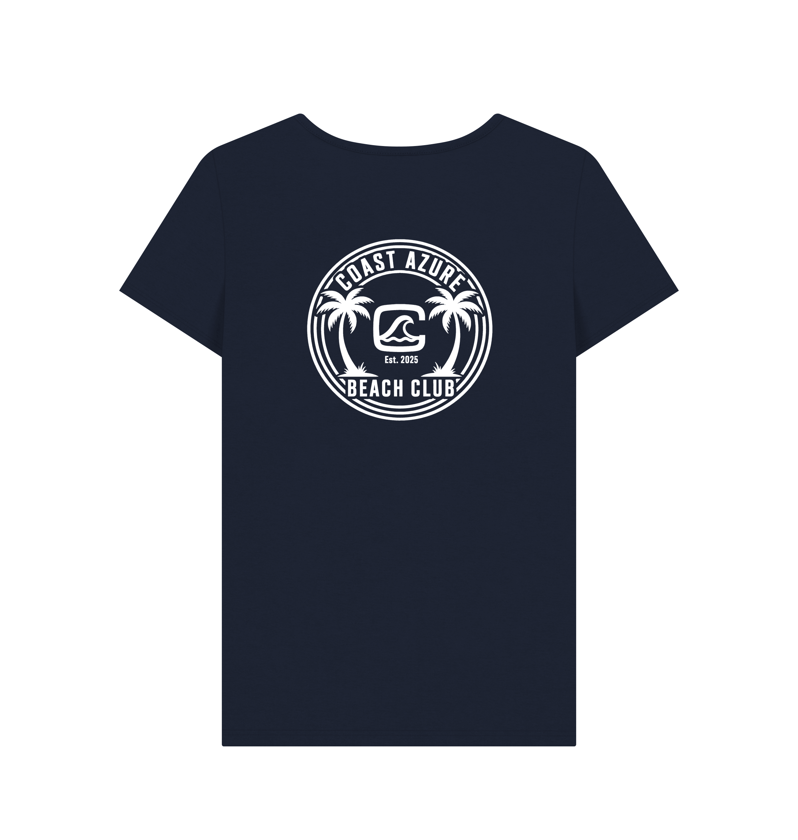 Navy Blue Printed T-shirt Back