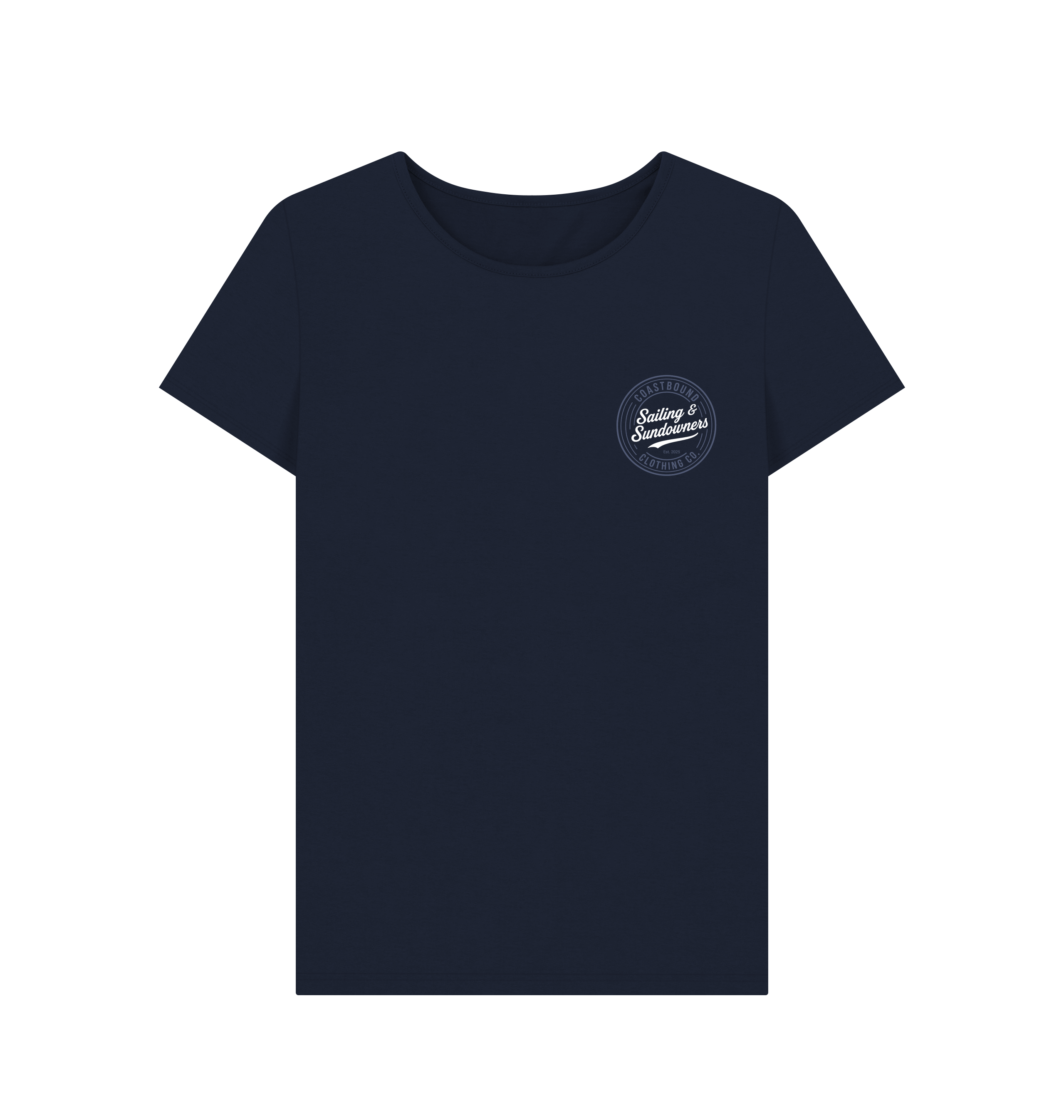 Navy Blue Printed T-shirt Front
