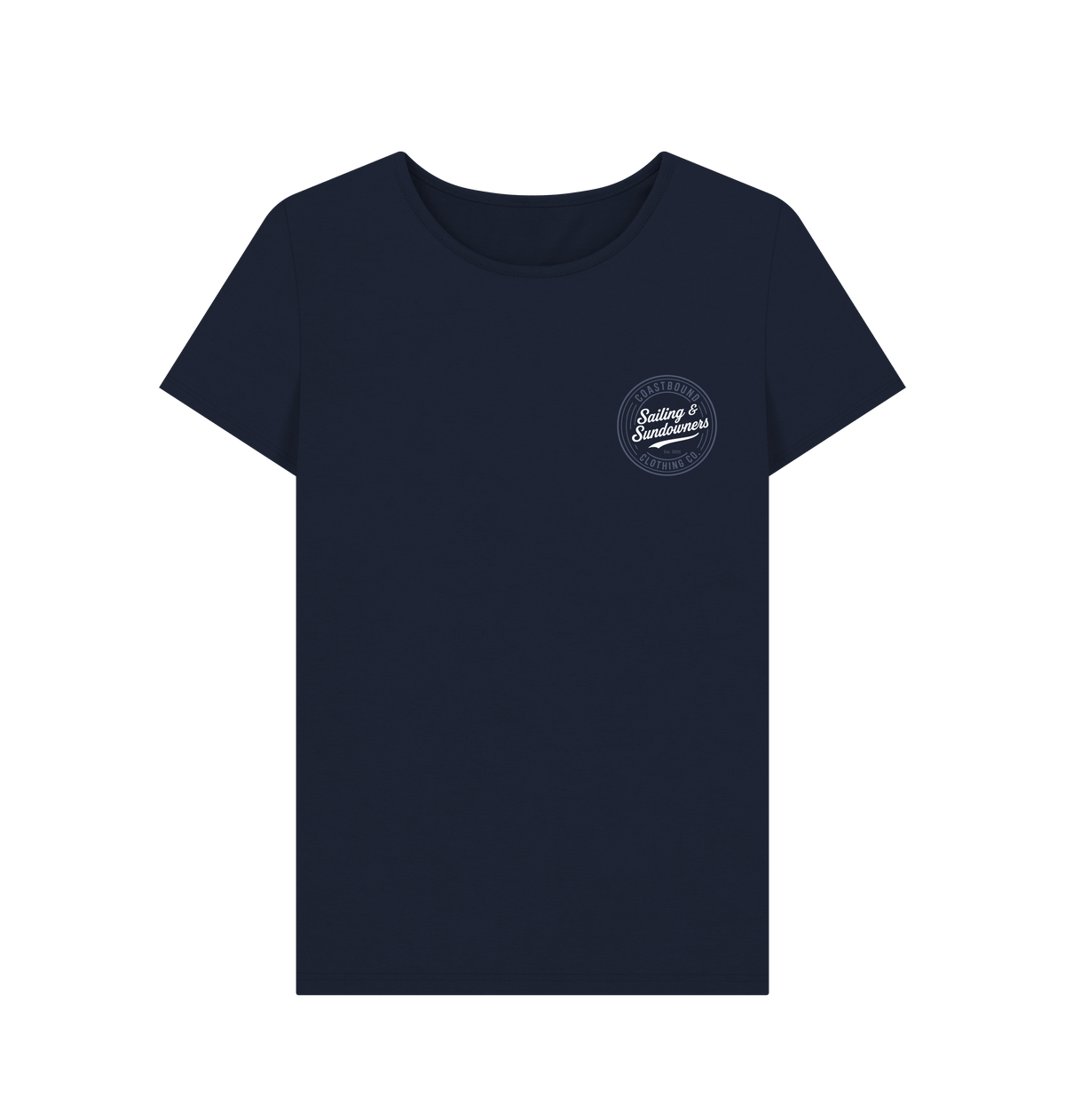 Navy Blue Printed T-shirt Front