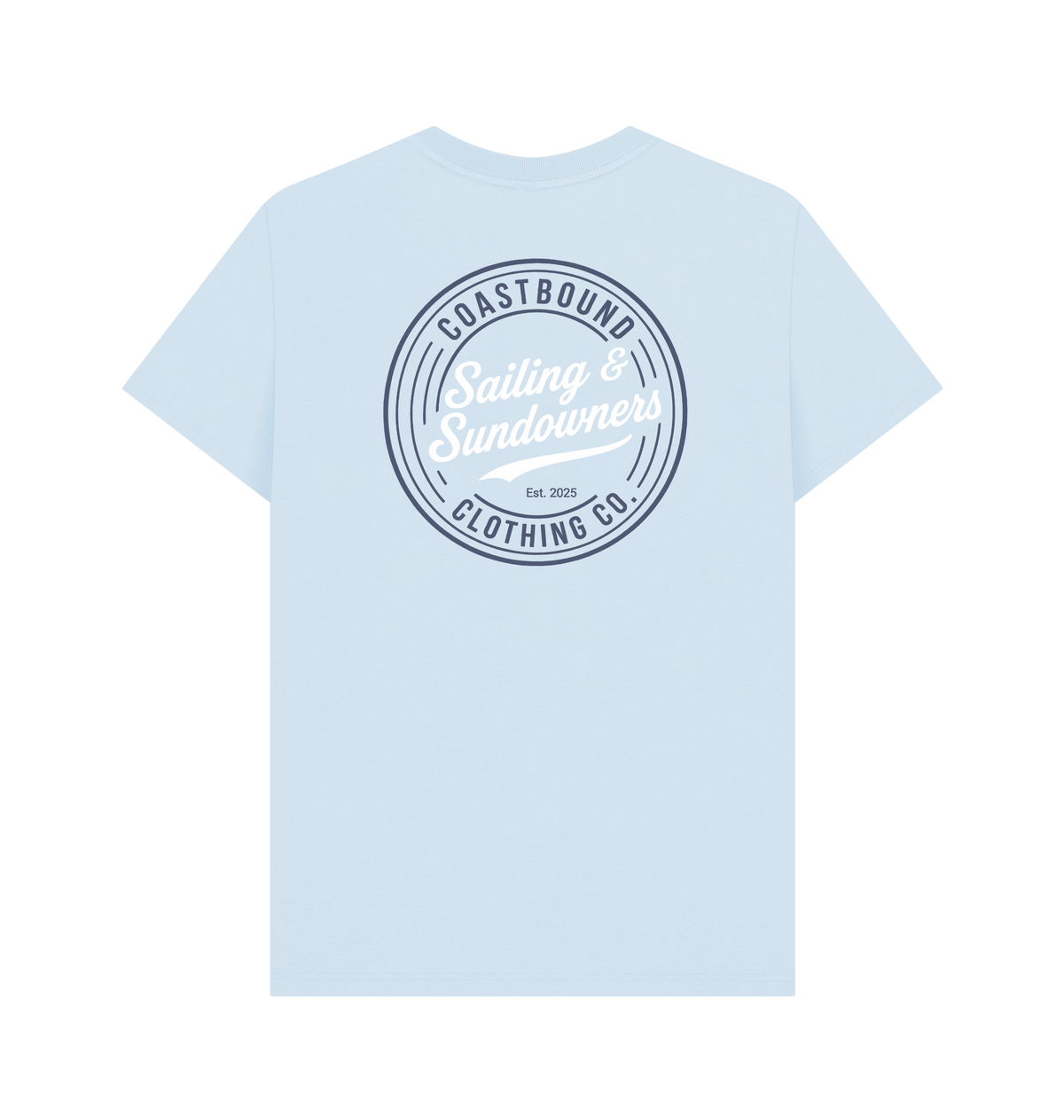 Sky Blue Printed T-shirt Back