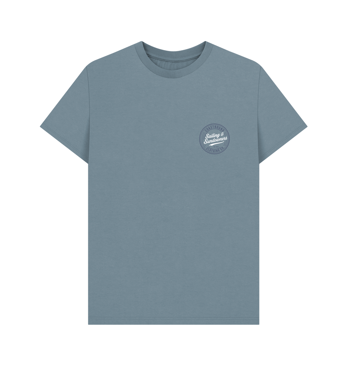 Stone Blue Printed T-shirt Front