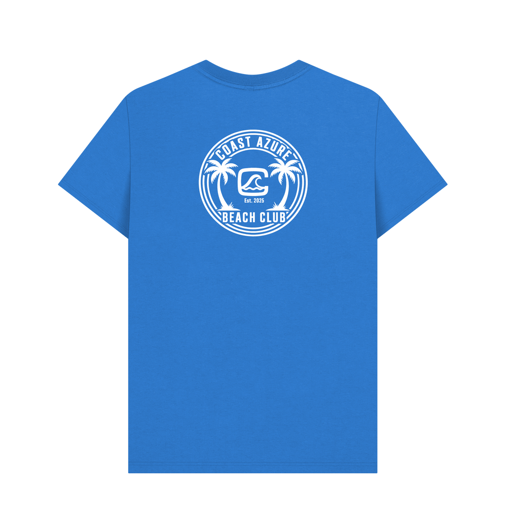 Bright Blue Printed T-shirt Back