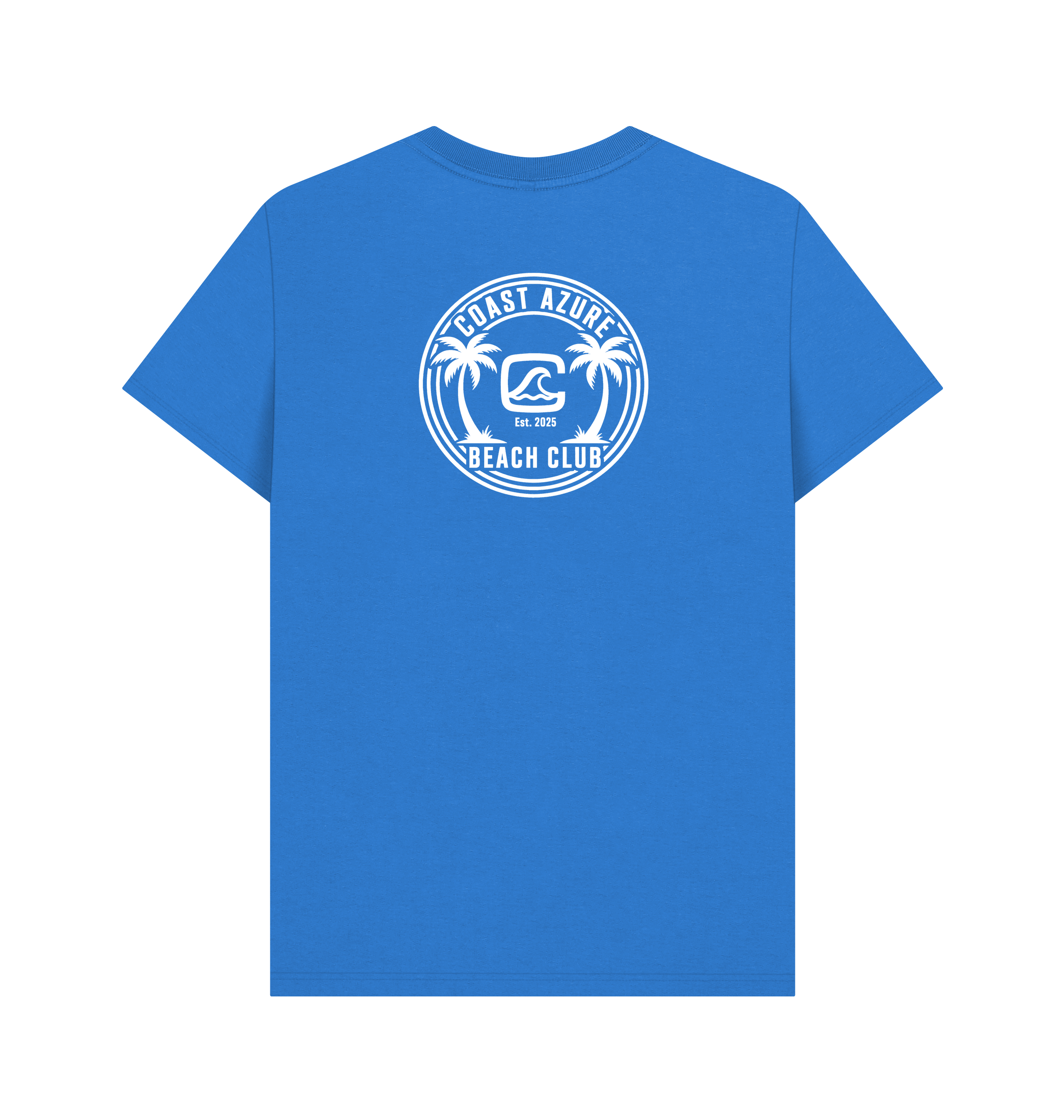 Bright Blue Printed T-shirt Back