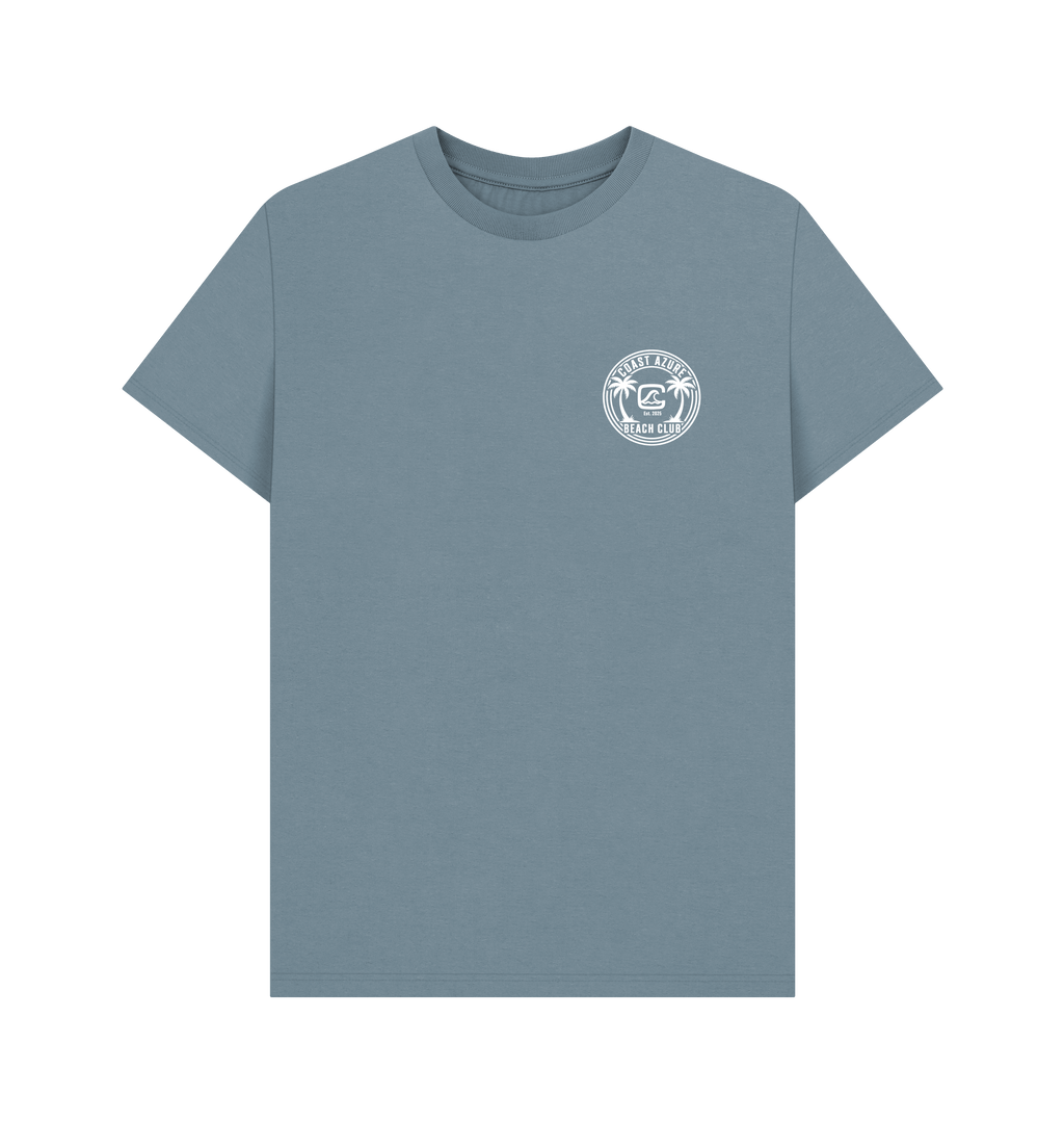 Stone Blue Printed T-shirt Front