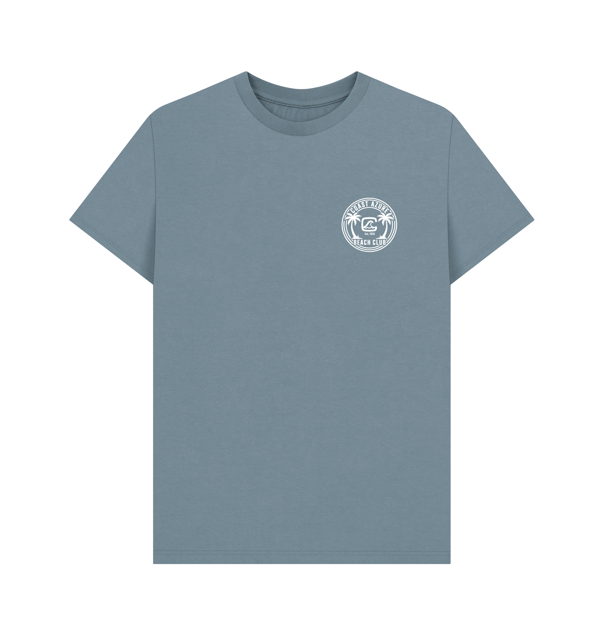 Stone Blue Printed T-shirt Front
