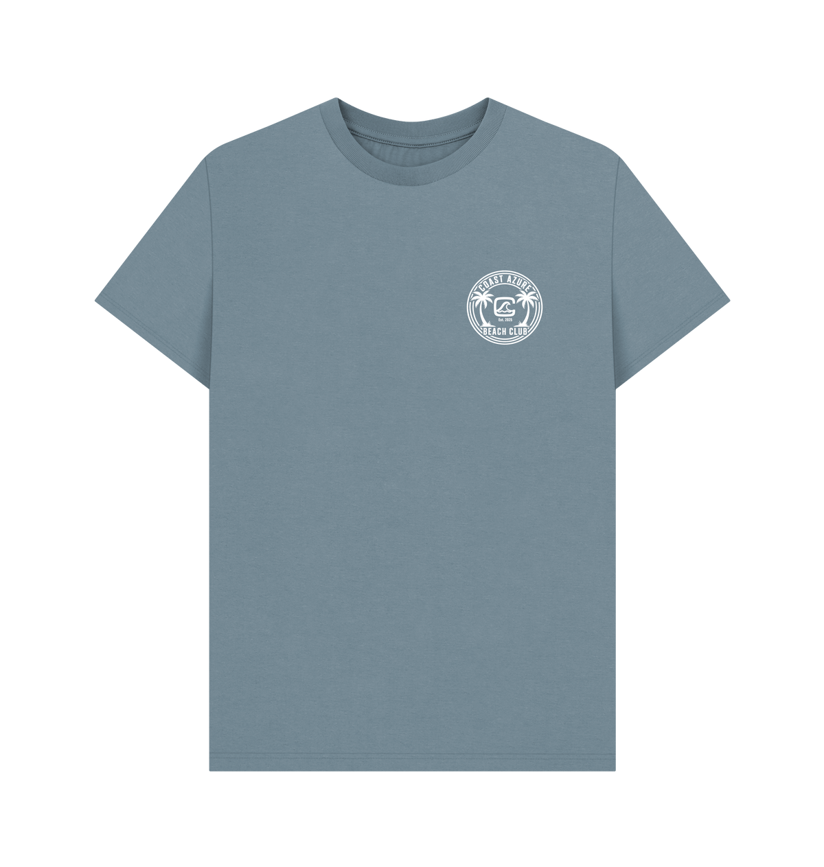 Stone Blue Printed T-shirt Front