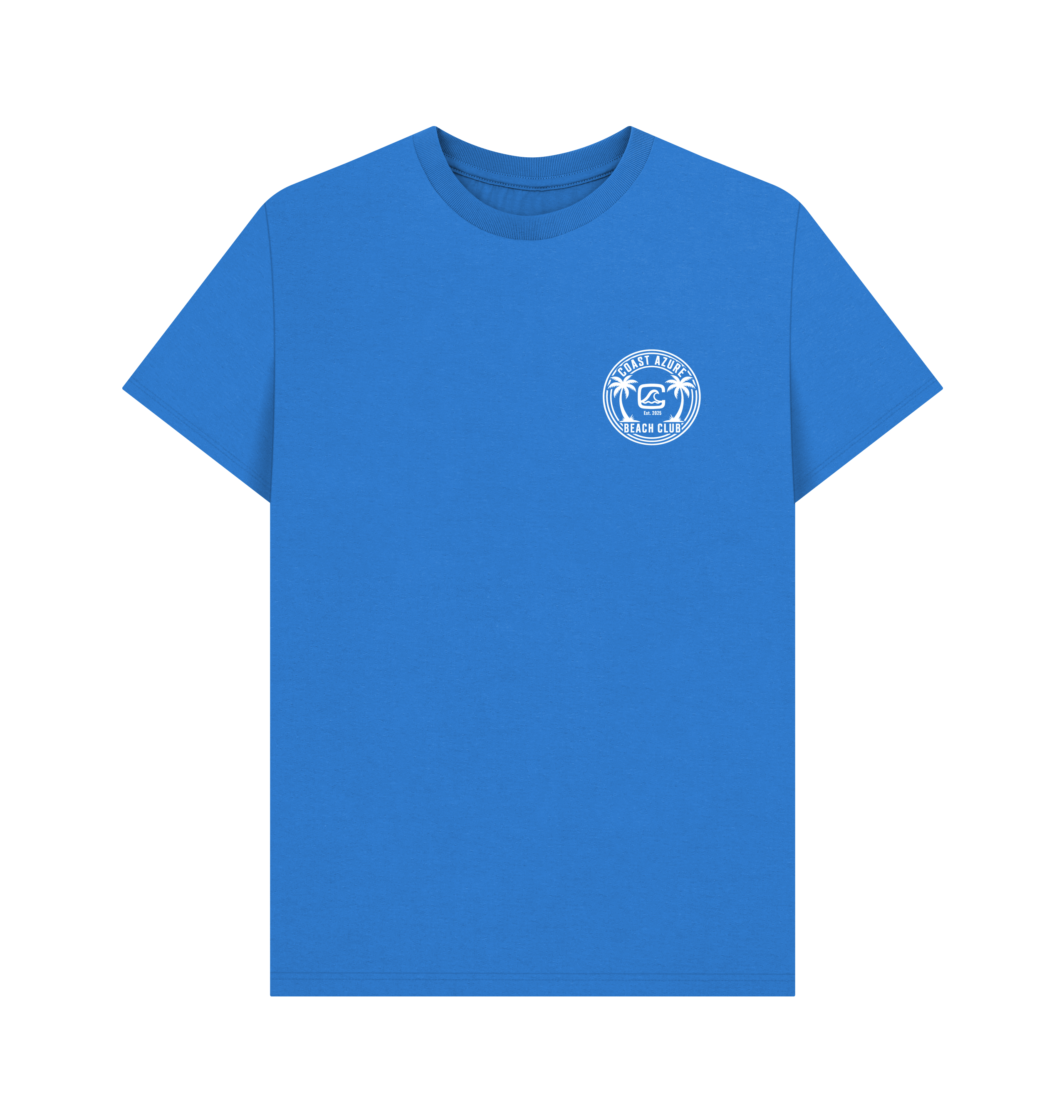 Bright Blue Printed T-shirt Front