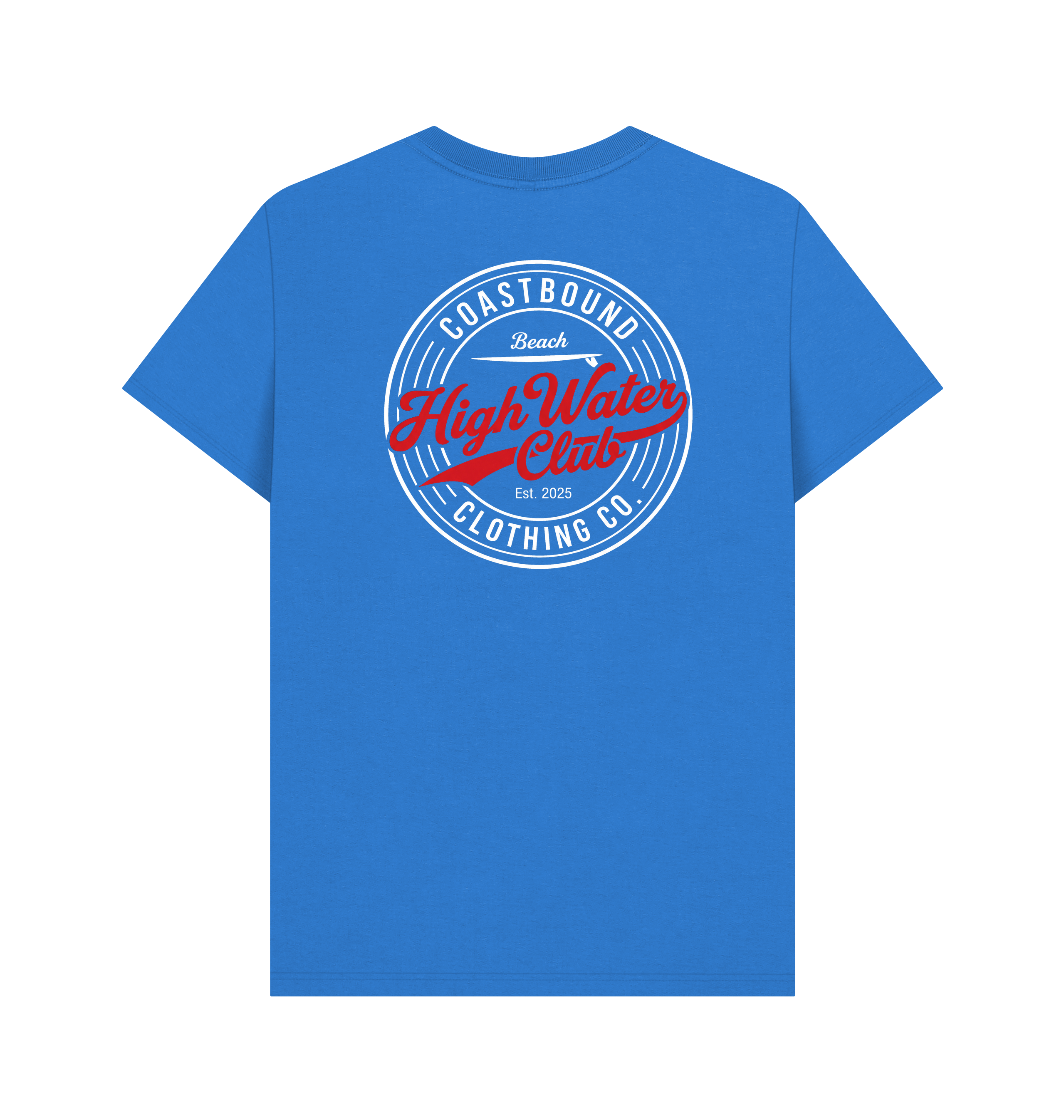 Bright Blue Printed T-shirt Back