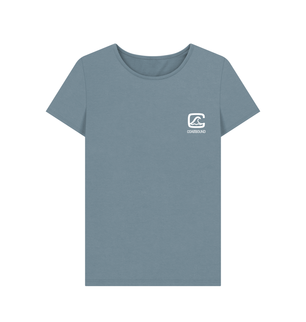Stone Blue Printed T-shirt Front