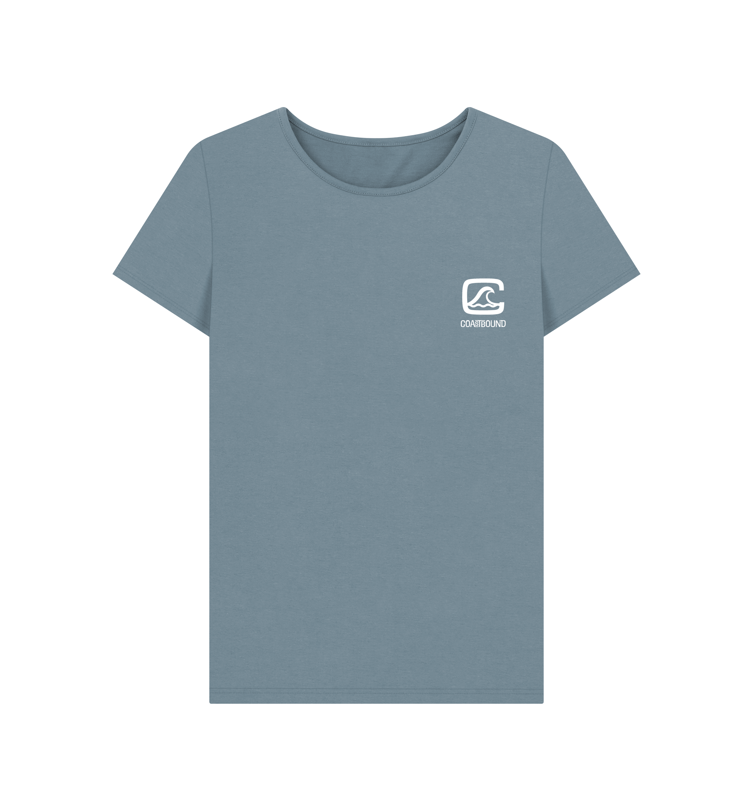 Stone Blue Printed T-shirt Front