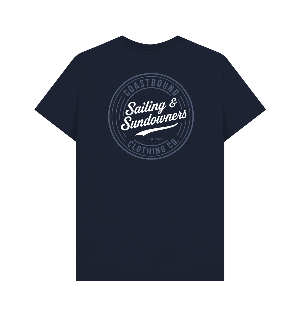 Navy Blue Printed T-shirt Back