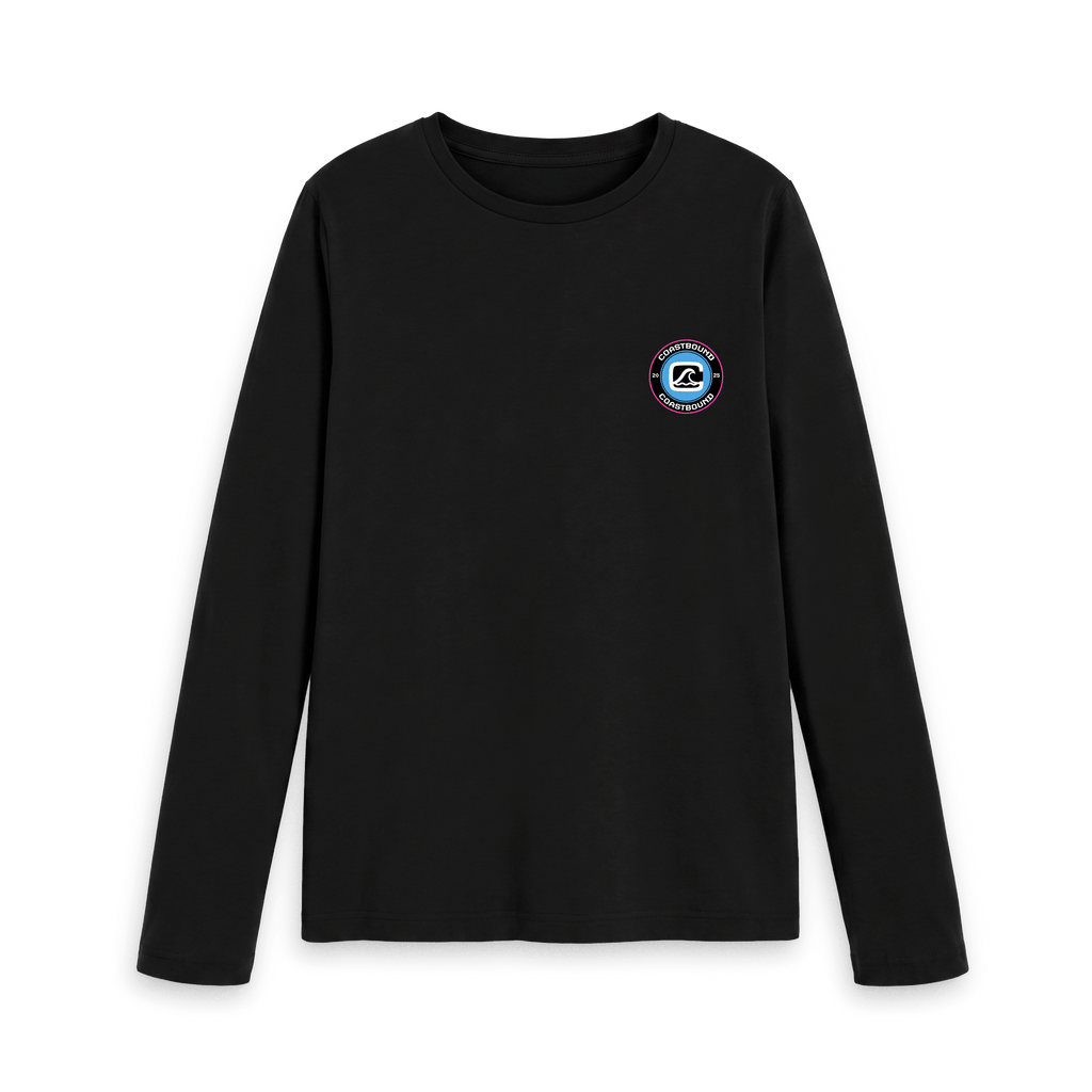 Black Printed Long Sleeve T Shirt Front